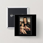 Badge Carré 5 Cm Donald Trump et Hillary Clinton (Devant & derrière)