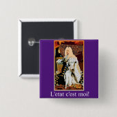 Badge Carré 5 Cm Donald Trump Sun KIng (Devant & derrière)