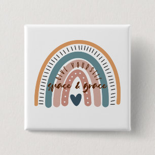 Badge Carré 5 Cm Donnez-vous de l'espace et de la grâce