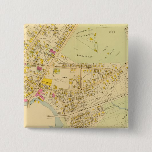 Badge Carré 5 Cm Dorchester, Massachusetts 3 (Devant)