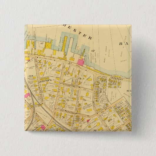 Badge Carré 5 Cm Dorchester, Massachusetts 3 (Devant)