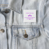 Badge Carré 5 Cm Dos de foi - pourpre (En situation)