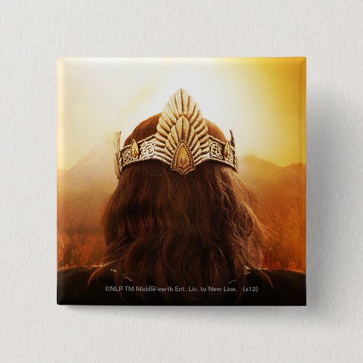 Badge Carré 5 Cm Dos de tête avec couronne (Devant)