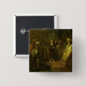 Badge Carré 5 Cm Douze ans Jésus devant (Devant & derrière)