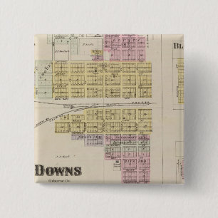Badge Carré 5 Cm Downs, Bloomington, Covert, Appleton, Kansas