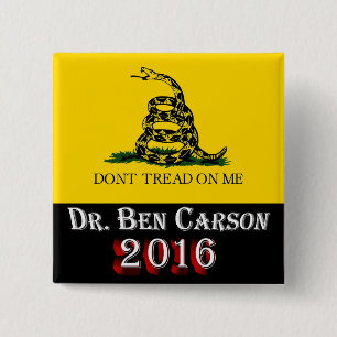 Badge Carré 5 Cm Dr. Ben Carson 2016 - ne marchez pas sur moi