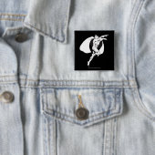 Badge Carré 5 Cm Dr. Fate Soaring Outline (En situation)