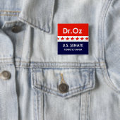 Badge Carré 5 Cm Dr Oz Sénat américain Pennsylvanie (En situation)