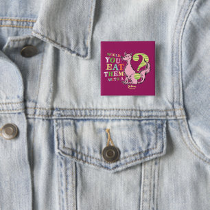 Badge Carré 5 Cm Dr. Seuss Les mangeriez-vous avec un renard ?