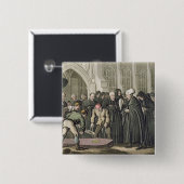 Badge Carré 5 Cm Dr. Syntax à l'enterrement de son épouse, de 'à (Devant & derrière)