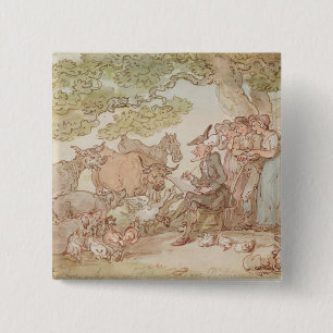 Badge Carré 5 Cm Dr. Syntax esquissant après nature