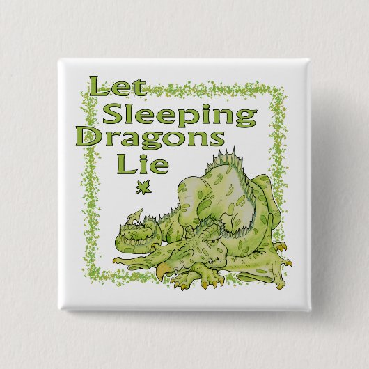 Badge Carré 5 Cm Dragon (Devant)