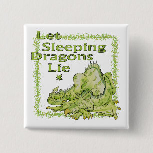 Badge Carré 5 Cm Dragon