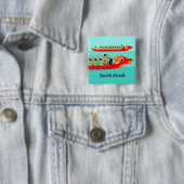 Badge Carré 5 Cm Dragon Boat Racing (En situation)