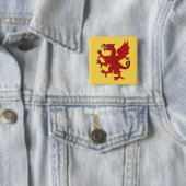 Badge Carré 5 Cm Dragon Rampant Gules (En situation)