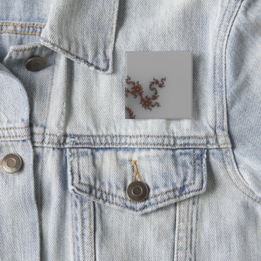 Badge Carré 5 Cm Dragonthing - Fractal (En situation)