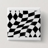Badge Carré 5 Cm Drapeau À damiers noir et blanc (Devant)