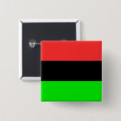 Badge Carré 5 Cm Drapeau afro-américain (Devant & derrière)