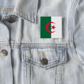 Badge Carré 5 Cm Drapeau algérien (En situation)