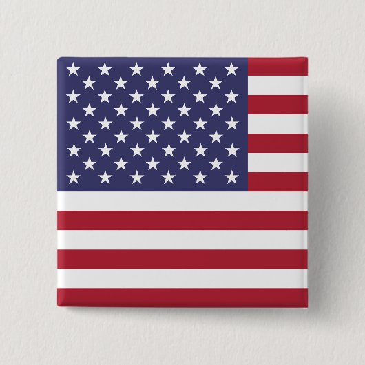 Badge Carré 5 Cm Drapeau américain (Devant)