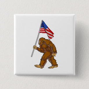 Badge Carré 5 Cm Drapeau américain Bigfoot