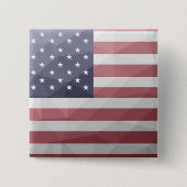 Badge Carré 5 Cm Drapeau américain Rouge Blanc Bleu Amérique Mesh g (Devant)