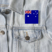 Badge Carré 5 Cm Drapeau australien (En situation)