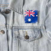 Badge Carré 5 Cm Drapeau australien (En situation)