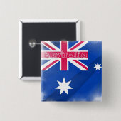 Badge Carré 5 Cm Drapeau australien (Devant & derrière)