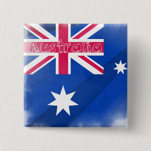 Badge Carré 5 Cm Drapeau australien