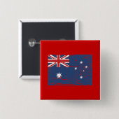Badge Carré 5 Cm Drapeau australien vintage (Devant & derrière)