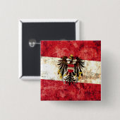 Badge Carré 5 Cm Drapeau autrichien (Devant & derrière)