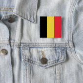 Badge Carré 5 Cm Drapeau belge (En situation)