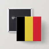 Badge Carré 5 Cm Drapeau belge (Devant & derrière)