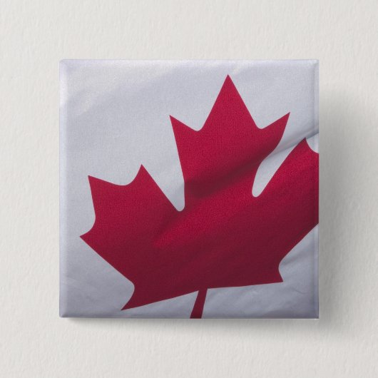 Badge Carré 5 Cm Drapeau canadien. (Devant)