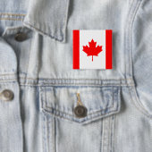Badge Carré 5 Cm Drapeau canadien (En situation)