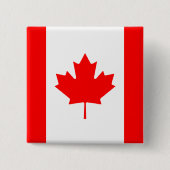 Badge Carré 5 Cm Drapeau canadien (Devant)