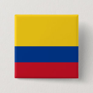 Badge Carré 5 Cm Drapeau Colombie (Colombie)