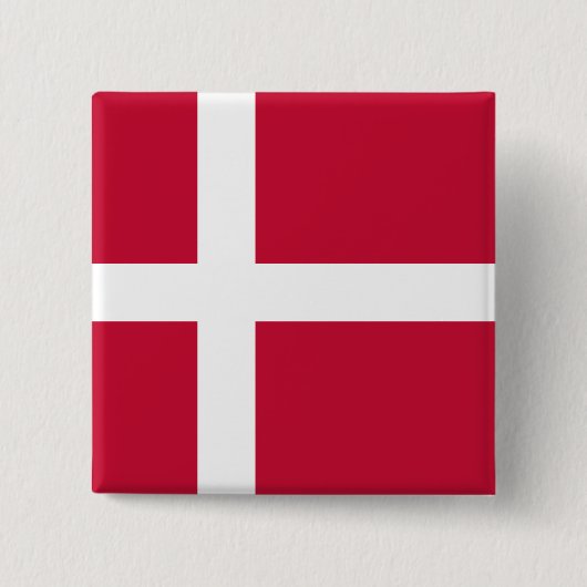 Badge Carré 5 Cm Drapeau Danemark (Devant)