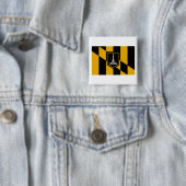Badge Carré 5 Cm Drapeau de Baltimore (En situation)