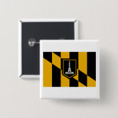 Badge Carré 5 Cm Drapeau de Baltimore (Devant & derrière)