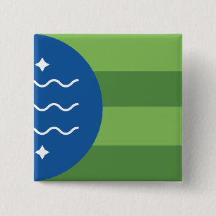 Badge Carré 5 Cm Drapeau de Bellingham, Washington