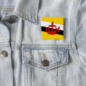 Badge Carré 5 Cm Drapeau de Brunei (En situation)