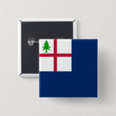 Badge Carré 5 Cm Drapeau de Bunker Hill (Devant & derrière)