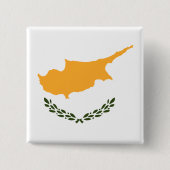 Badge Carré 5 Cm Drapeau de Chypre (Devant)