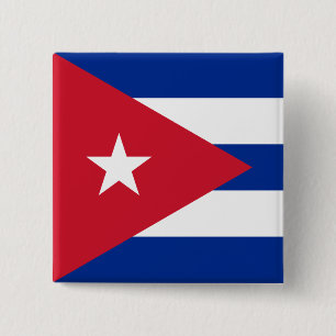 Badge Carré 5 Cm Drapeau de Cuba