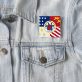 Badge Carré 5 Cm Drapeau de Détroit (En situation)
