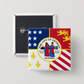 Badge Carré 5 Cm Drapeau de Détroit (Devant & derrière)