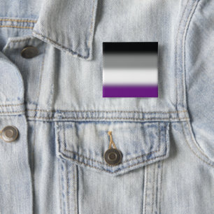 Badge Carré 5 Cm Drapeau de fierté asexuée à dégradé - Drapeau ACE