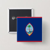 Badge Carré 5 Cm Drapeau de Guam (Devant & derrière)